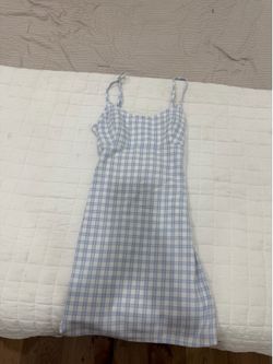 Brandy Melville Plaid Tie Strap Mini Dress Coquette Y2K