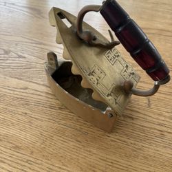 Vintage Brass Coal Clothes Iron