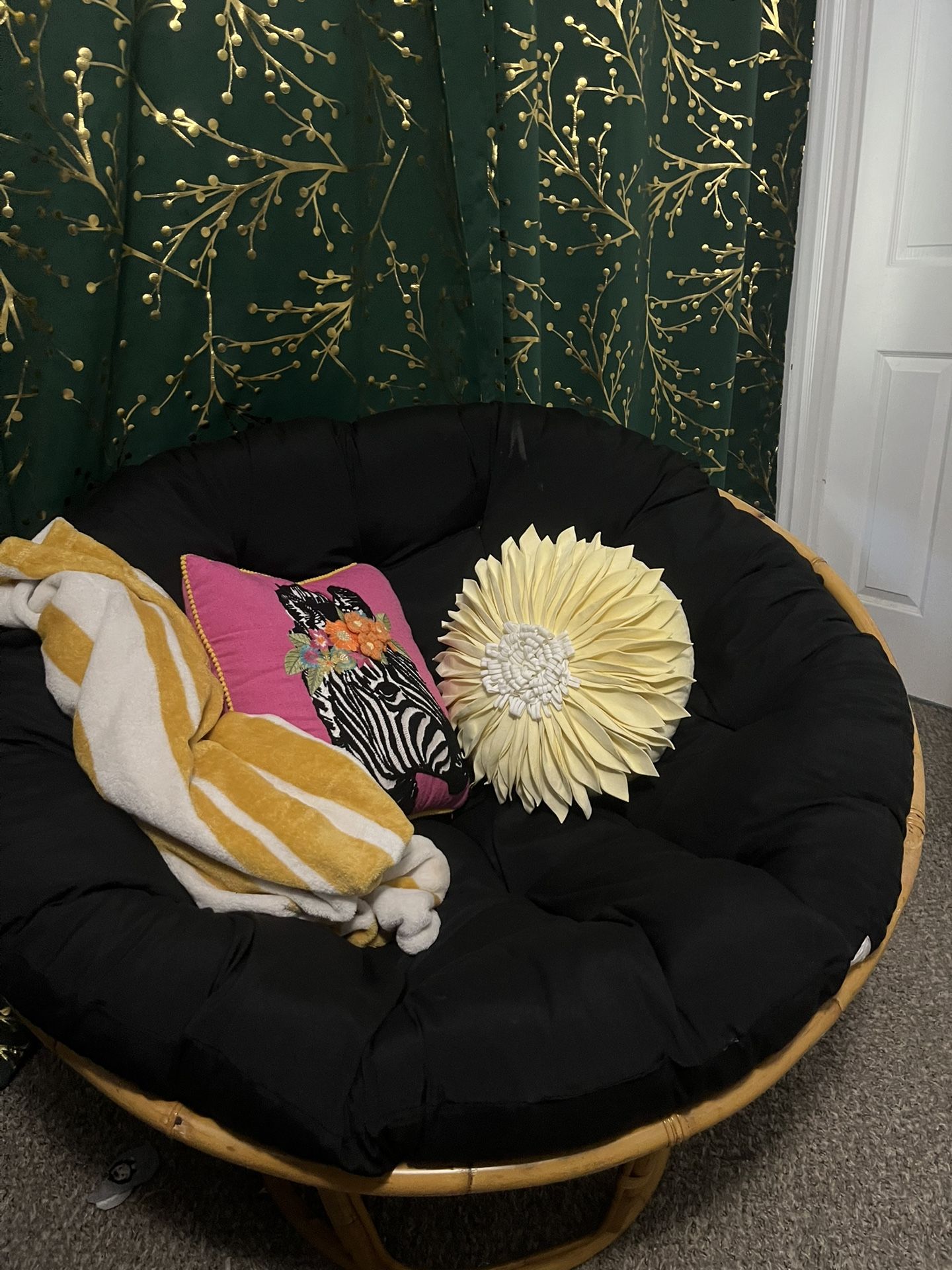 Large Round Chair Papasan Cushion