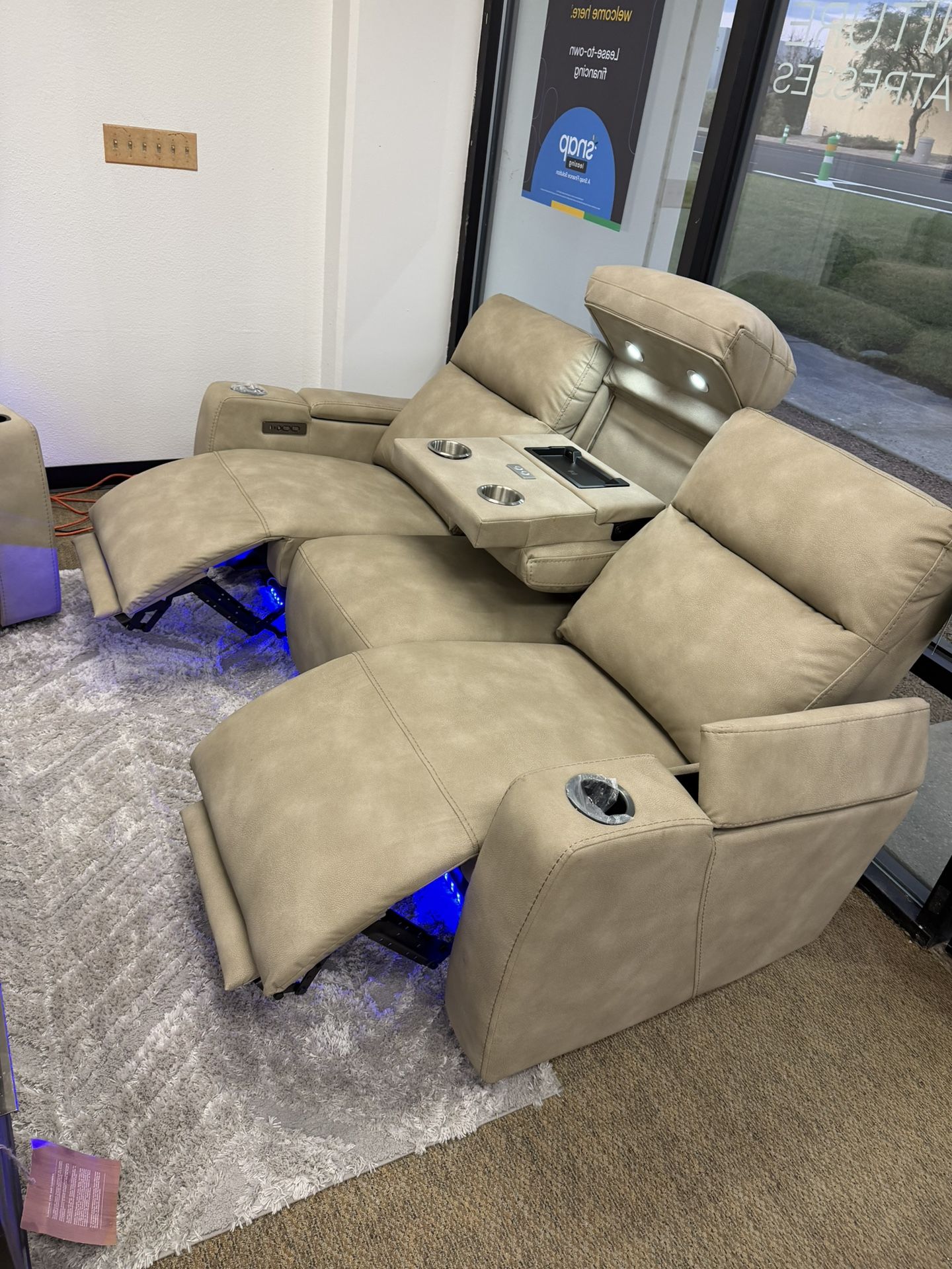 Fabric Sofa-Greymel-zero down Payment 