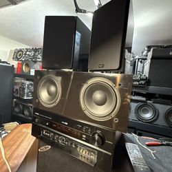 Early 2000’s Yamaha Rx-v3000 High Power Receiver With NHT Speakers And Sub 