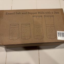 New Salt and Pepper Mills + 2 Jars (unopened box)