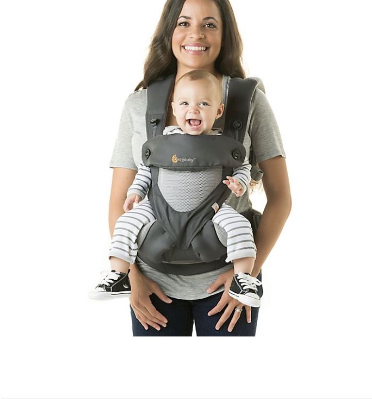 Ergobaby Four-Position 360 Cool Air Baby Carrier in Carbon Grey-Used