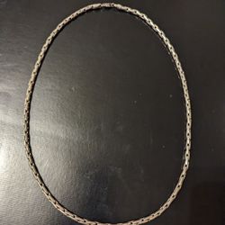 Thick 24" Vintage Sterling Silver Necklace/Chain