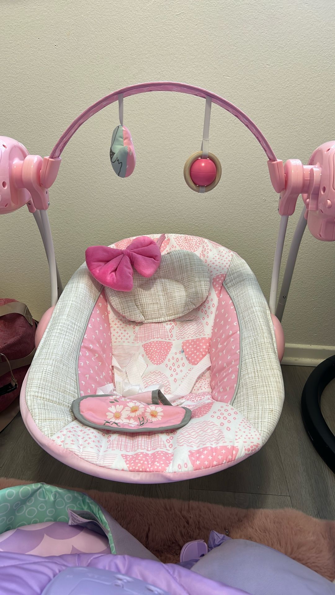 Pink Baby Swing
