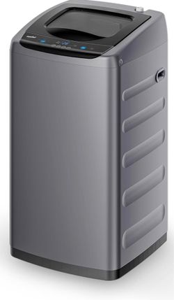 COMFEE' Portable Washing Machine, 0.9 cu.ft Compact Washer With LED Display, 5 Wash Cycles, 2 Built-in Rollers, Space Saving Full-Automatic Washer
