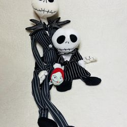 Disney Nightmare Before Christmas Jack Skellington Plush Toy Lot