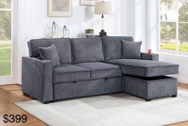 Sectional sleeper with storage