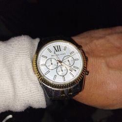 Michael Kors Men's Lexington Two Tone 44mm Chronograph Watch