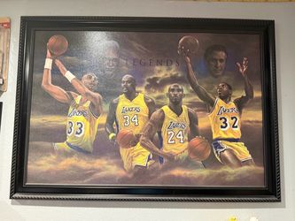 Laker Legends poster w/frame