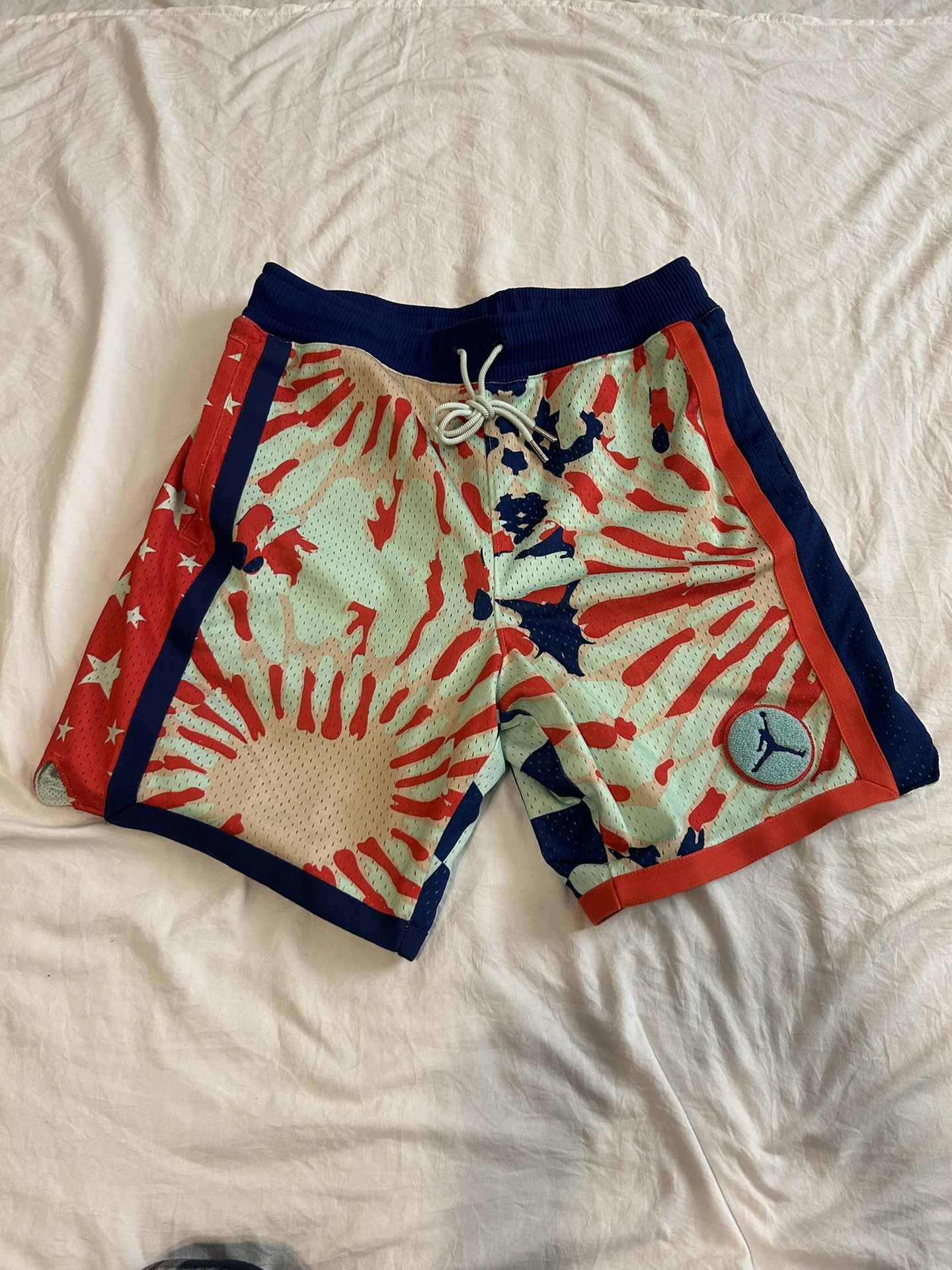 Men's Jordan Graphic Shorts - Red and Blue (M)