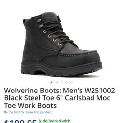 Wolverine Steel toe Boots 