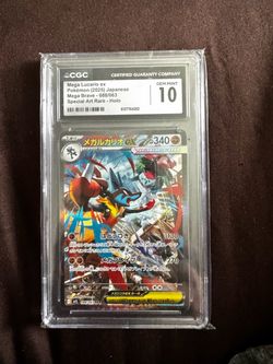CGC 10 Mega Lucario ex Japanese SAR Holo Pokemon Card