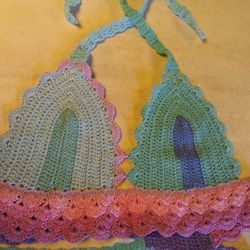 Crochet Flower Bikini Top 