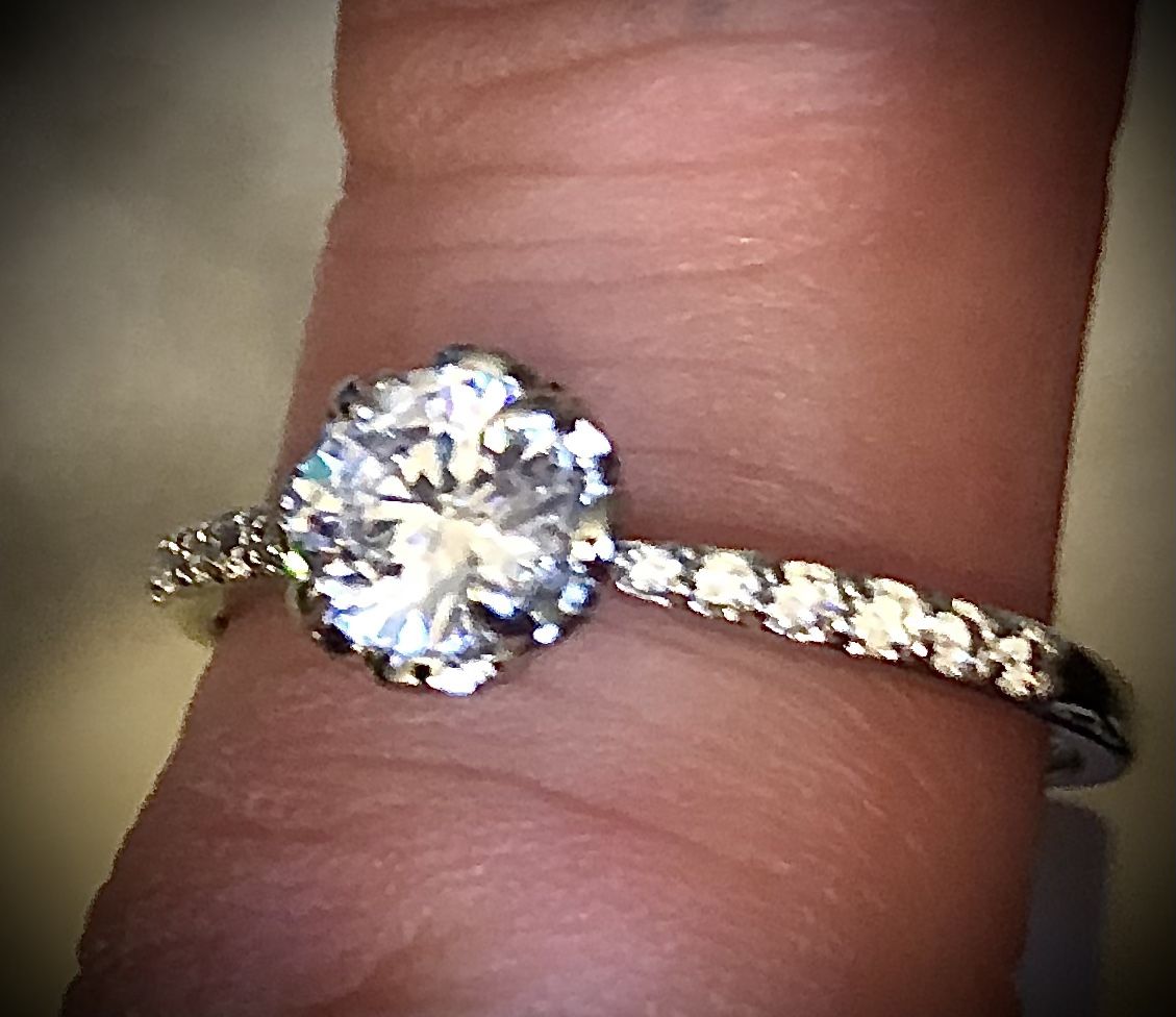Diamond Promise ring Size 9 Natural Diamonds