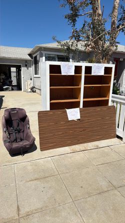 FREE BOOKSHELF, TABLE, CARSEAT