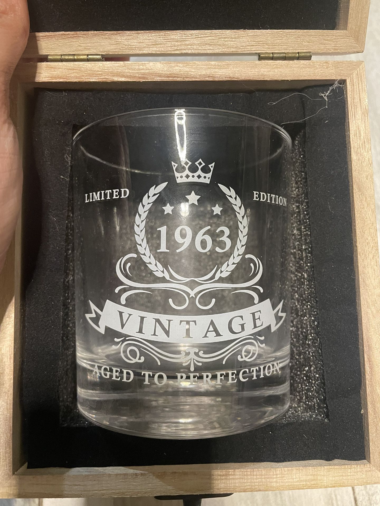 1963 Vintage Whiskey 🥃 glass with box