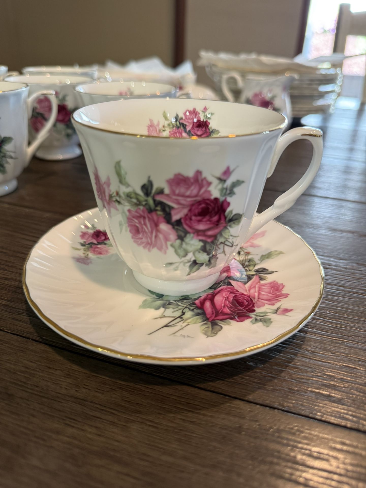 🔥GORGEOUS Royal Patrician Rare China Tea Set - Service for 8 PLUS Teapot, Warmer, Sugar/Creamer