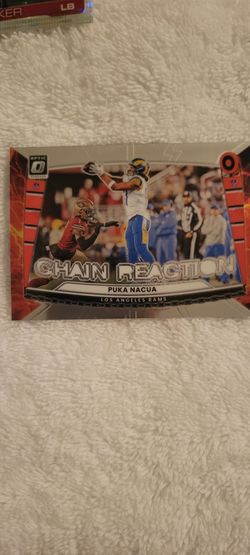 Puka Nacua Donruss Optic Chain Reaction Football Card