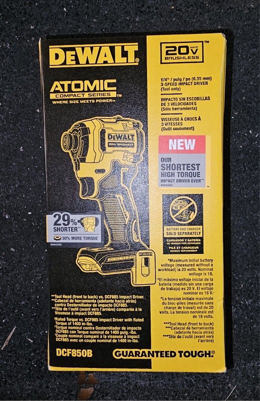 Dewalt Compact 3 Speed Impact Driver 20-Volt (Tool-Only)