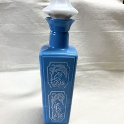 Vintage 1965 Blue And White Jim Beam Decanter 