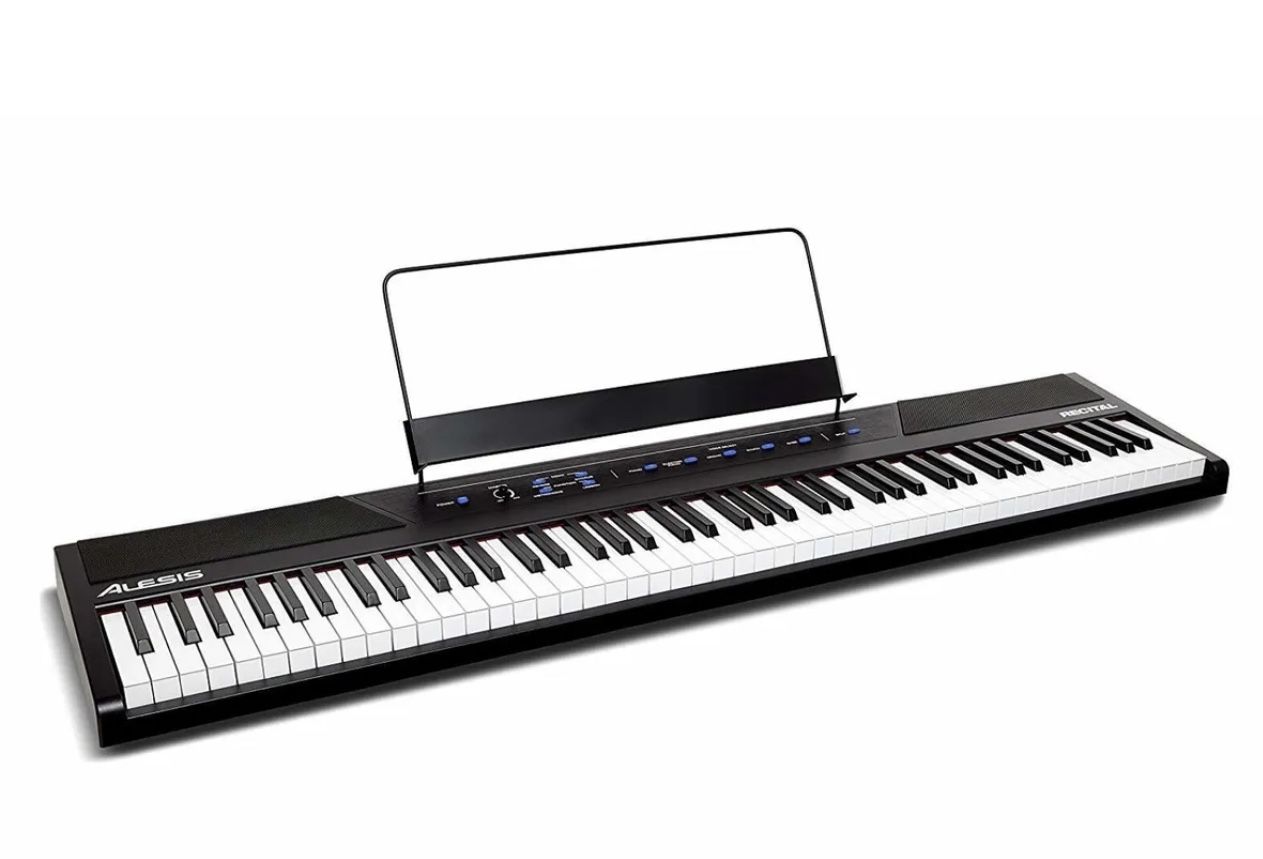 Electronic Keyboards Musical Pianos Recital 88 Full-Size Semi-Weighted Keys