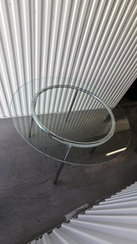 Glass Round Dining Table