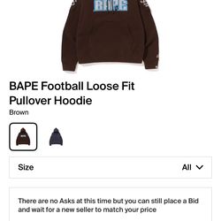 Brown bape pullover