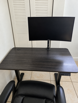Electric Standing Desk + Samsung 27-inch Monitor + Office Chair