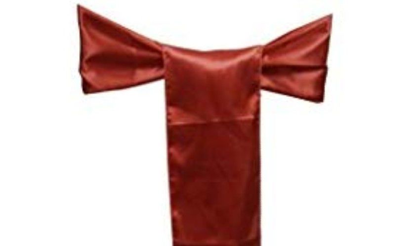 150 Red Satin Chair Sashes/Bows