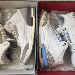 Jordan 3 Retros Unc & A Ma Maniere 13m Worn 