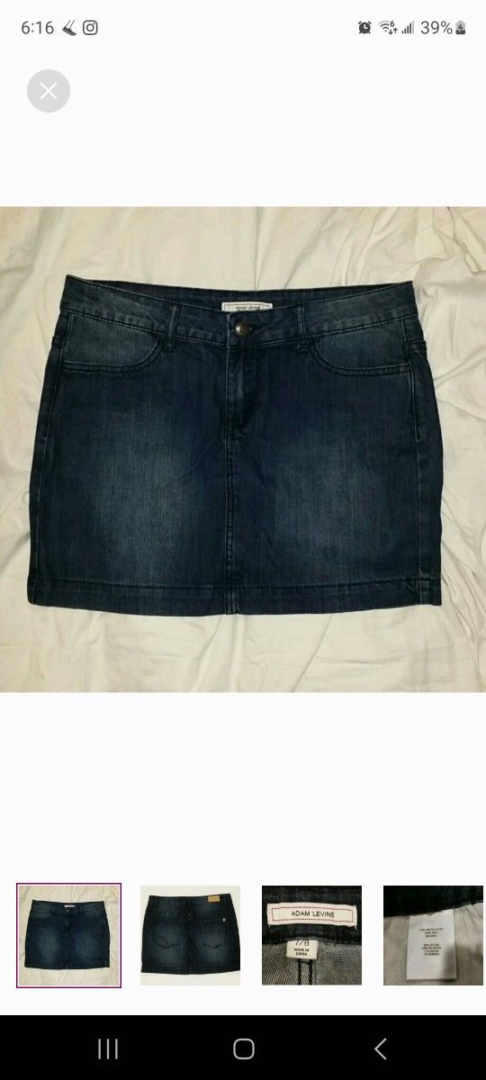 Blue Denim Skirt Size 7/8 Juniors Adam Levine OBO