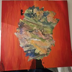 Abstract Surrealist Sunset Acrylic Painting