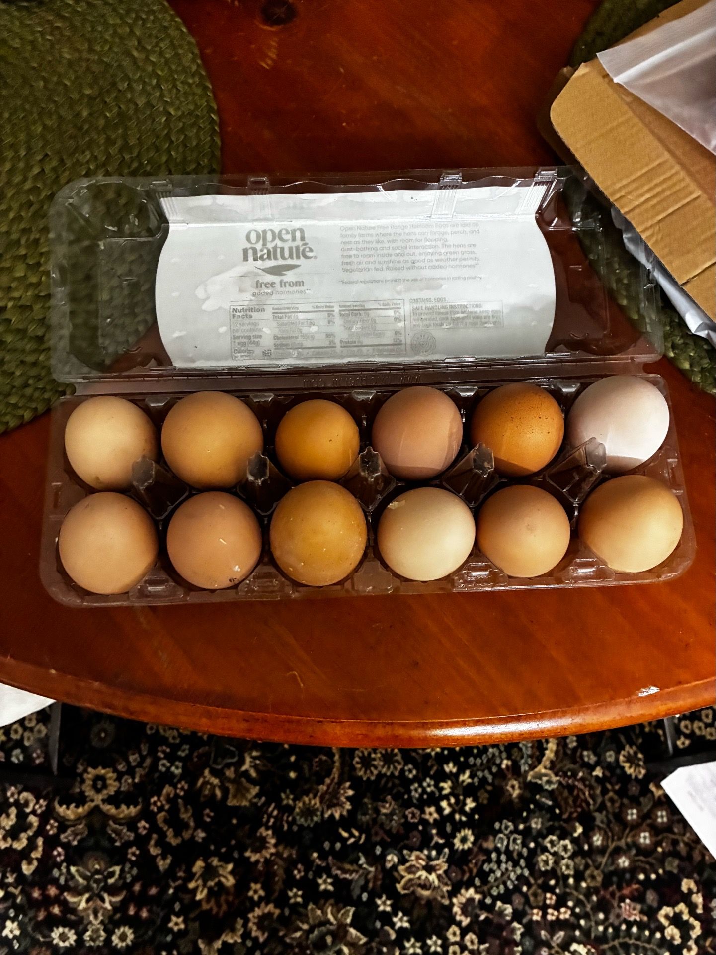 Eggs $ 4.00 A Dozen or 18 count for $ 6.00 , cross streets are Cave Creek and Greenway or 32 st and Greenway