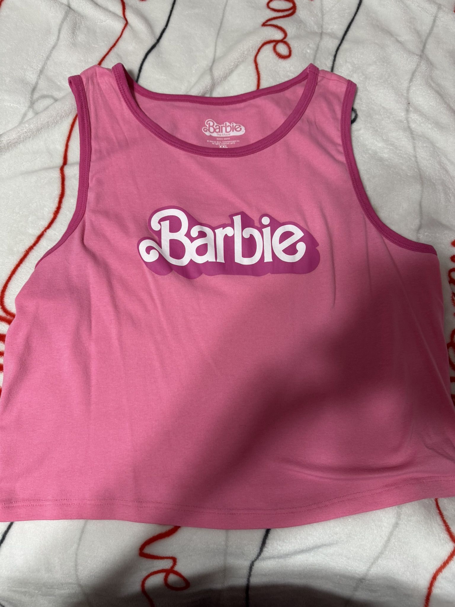 Barbie Shrunken Tank Top Cropped