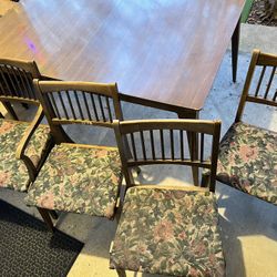 Wood Table With Chairs 