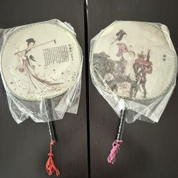 Beautiful Chinese Silk Hand Fans - Classic Literary Themes
