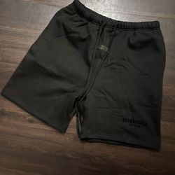 Black Essential Shorts Size large And XL