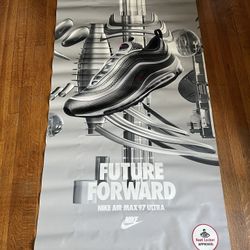 Nike Air Max 97 Ultra Footlocker Canvas Scroll Store Window Display 67” x 33”