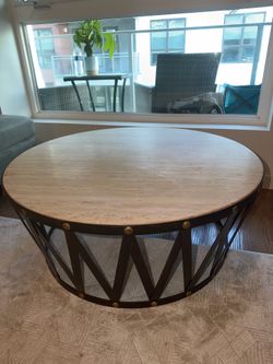 Real Travertine Coffee Table