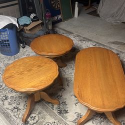 Oak coffee table, and end tables $500 obo motivated seller