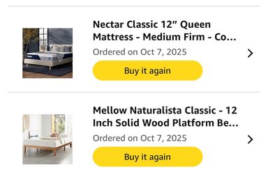 Nectar 12” Queen bed with fram