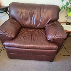 
Brown Leather Armchair 
