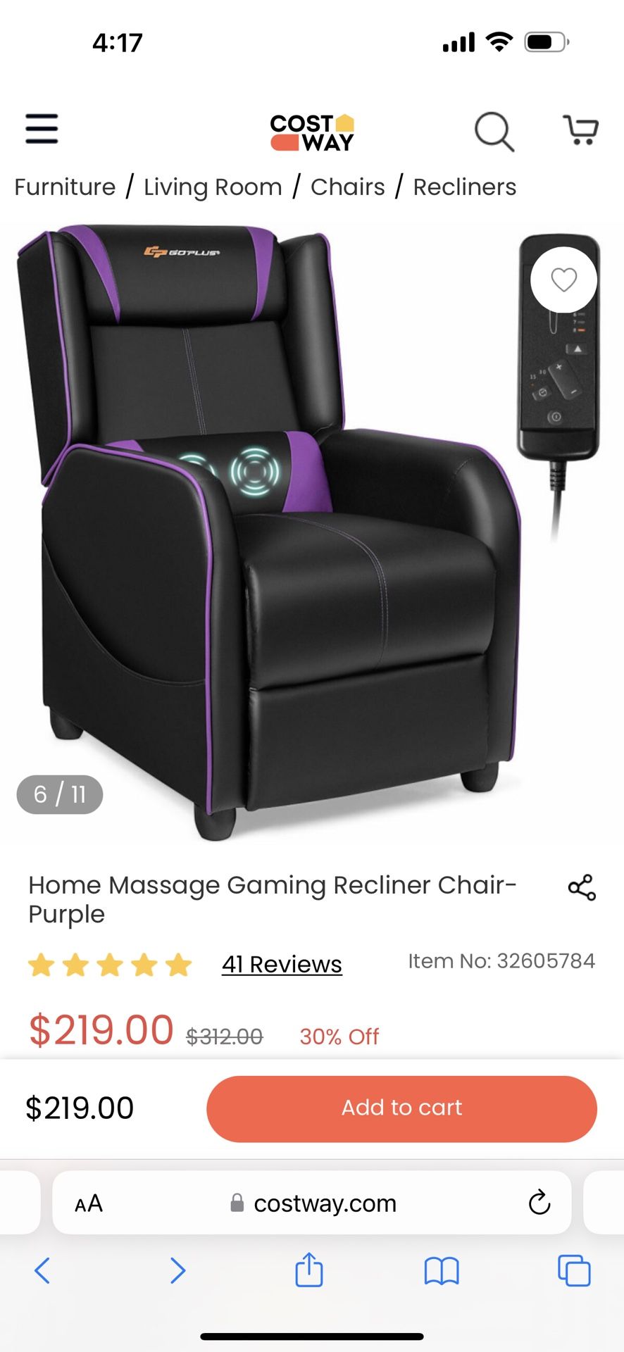 Gaming Chair Black S-Racer