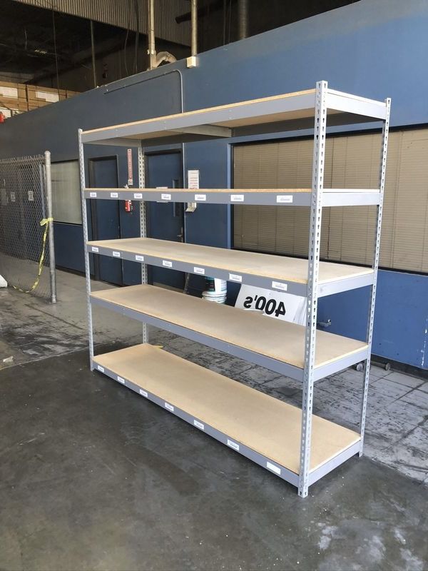Industrial Shelving 96 in W X 24 in D Warehouse Boltless Storage Racks New Steel 5 Level Shelves