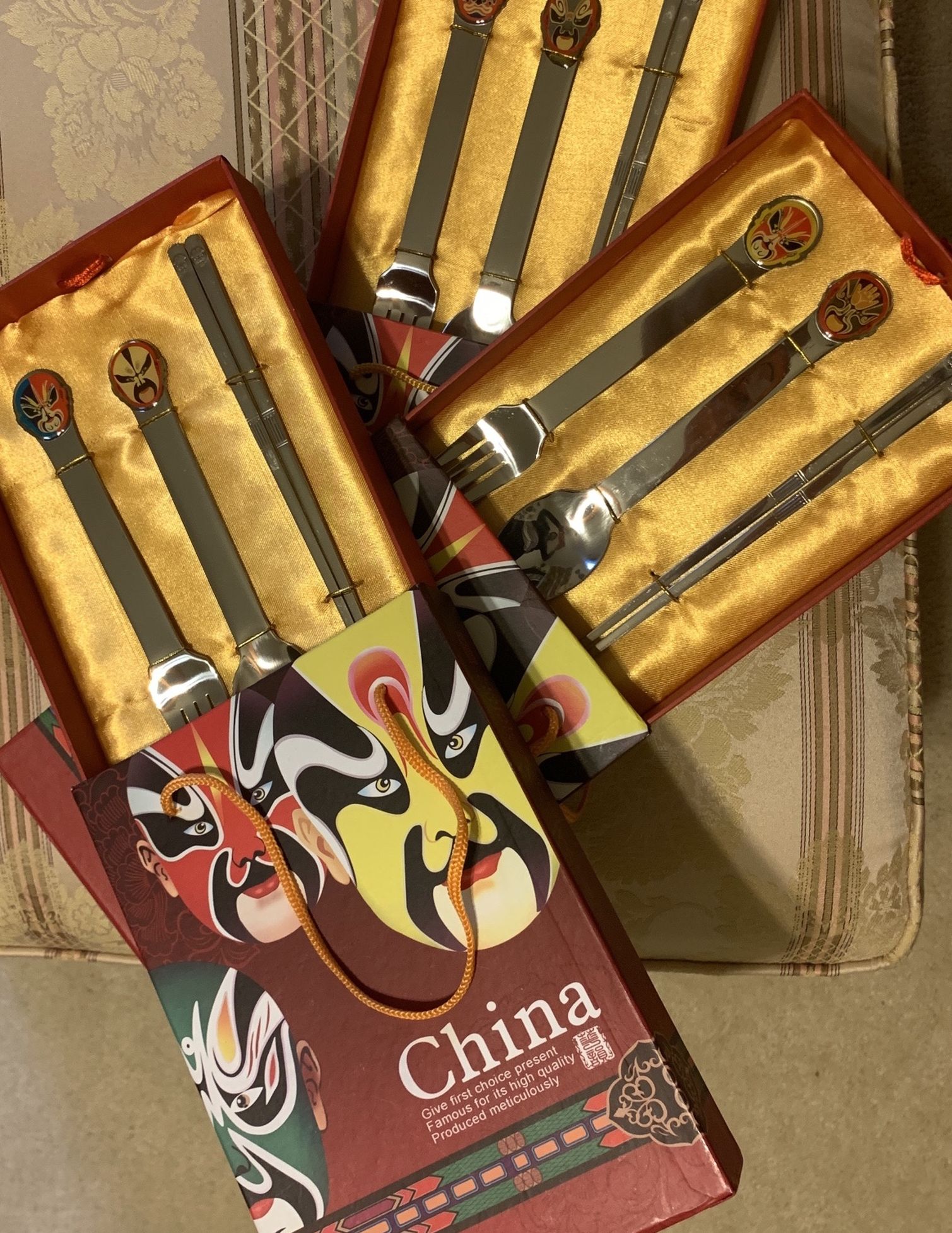 Chinese Peking Opera Three-piece cutlery- one is for 5，three is for 10