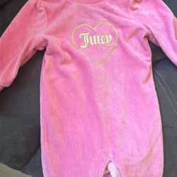 3-6 Mo Juicy Couture Full Body Pink Jumper