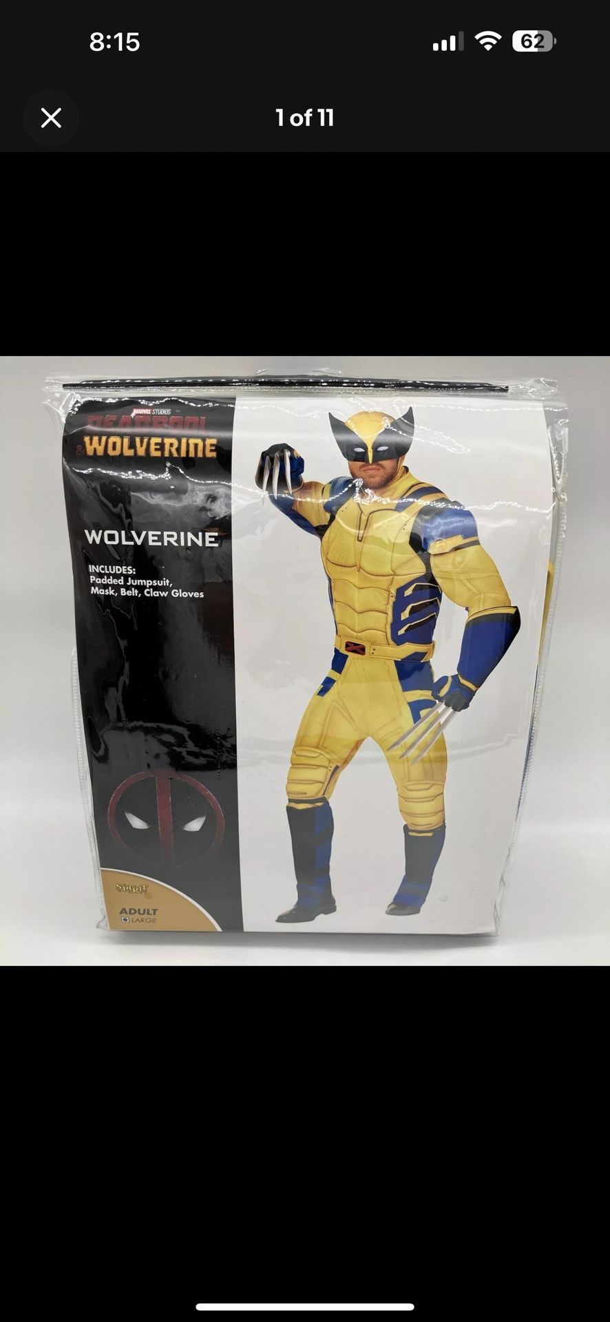 Spirit Halloween Deadpool Wolverine Costume