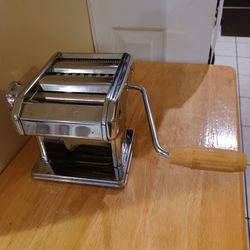 Vintage Ampia Stainless Steel Chrome Pasta Maker Machine 