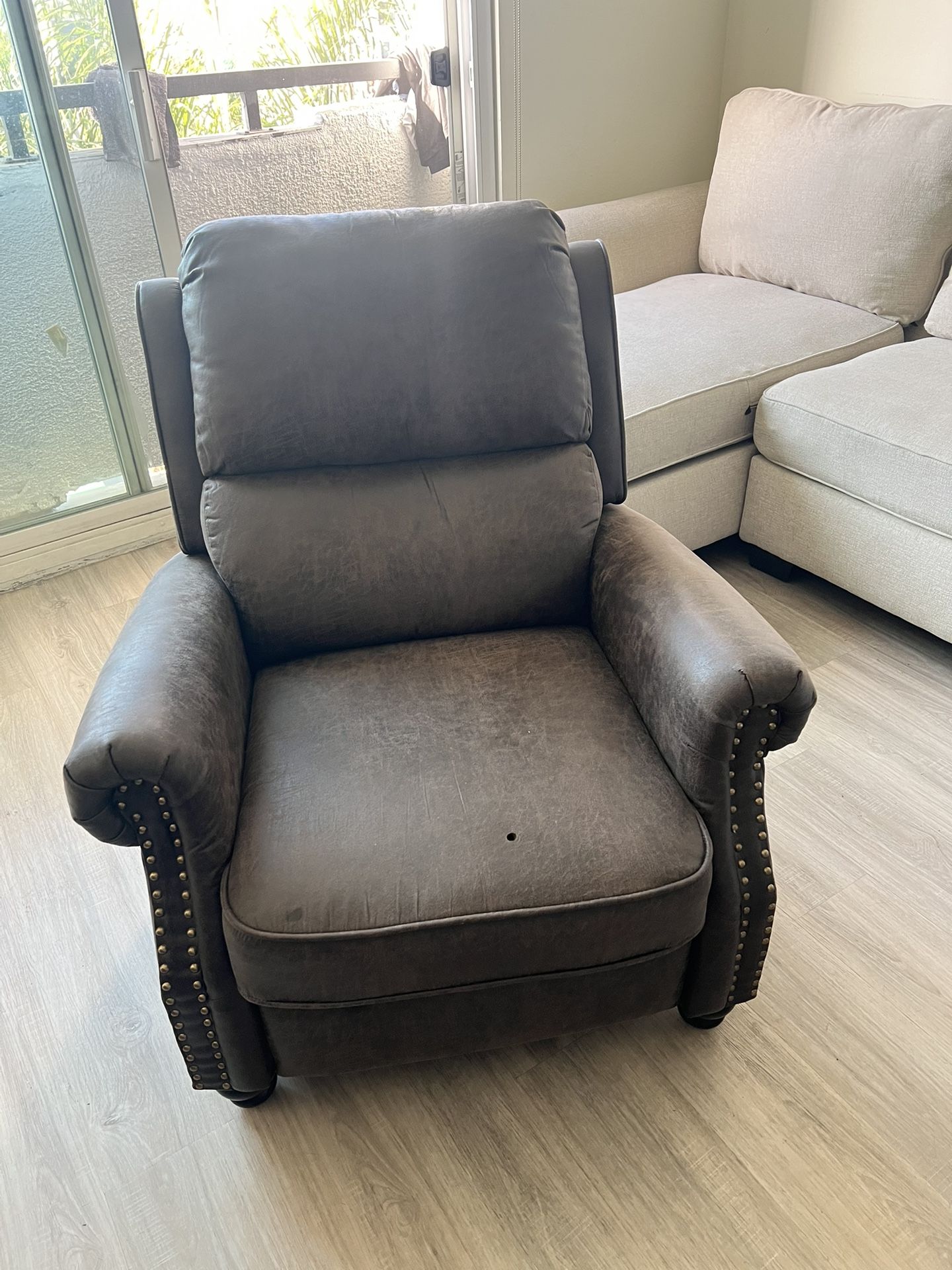 Leather recliner